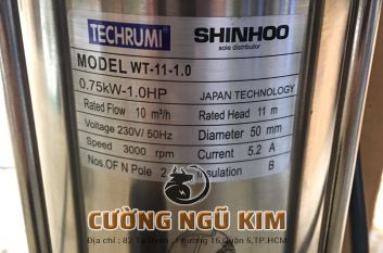 BƠM CHÌM NƯỚC THẢI SHINHOO 1HP WT-11-1.0