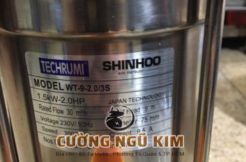 BƠM CHÌM NƯỚC THẢI SHINHOO 2HP WT-9-2.0/3S