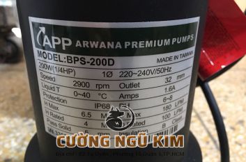 BƠM CHÌM TAIWAN APP 200W BPS-200D