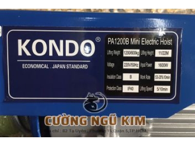 TỜI ĐIỆN MINI KONDO 400KG PA800 22 MÉT